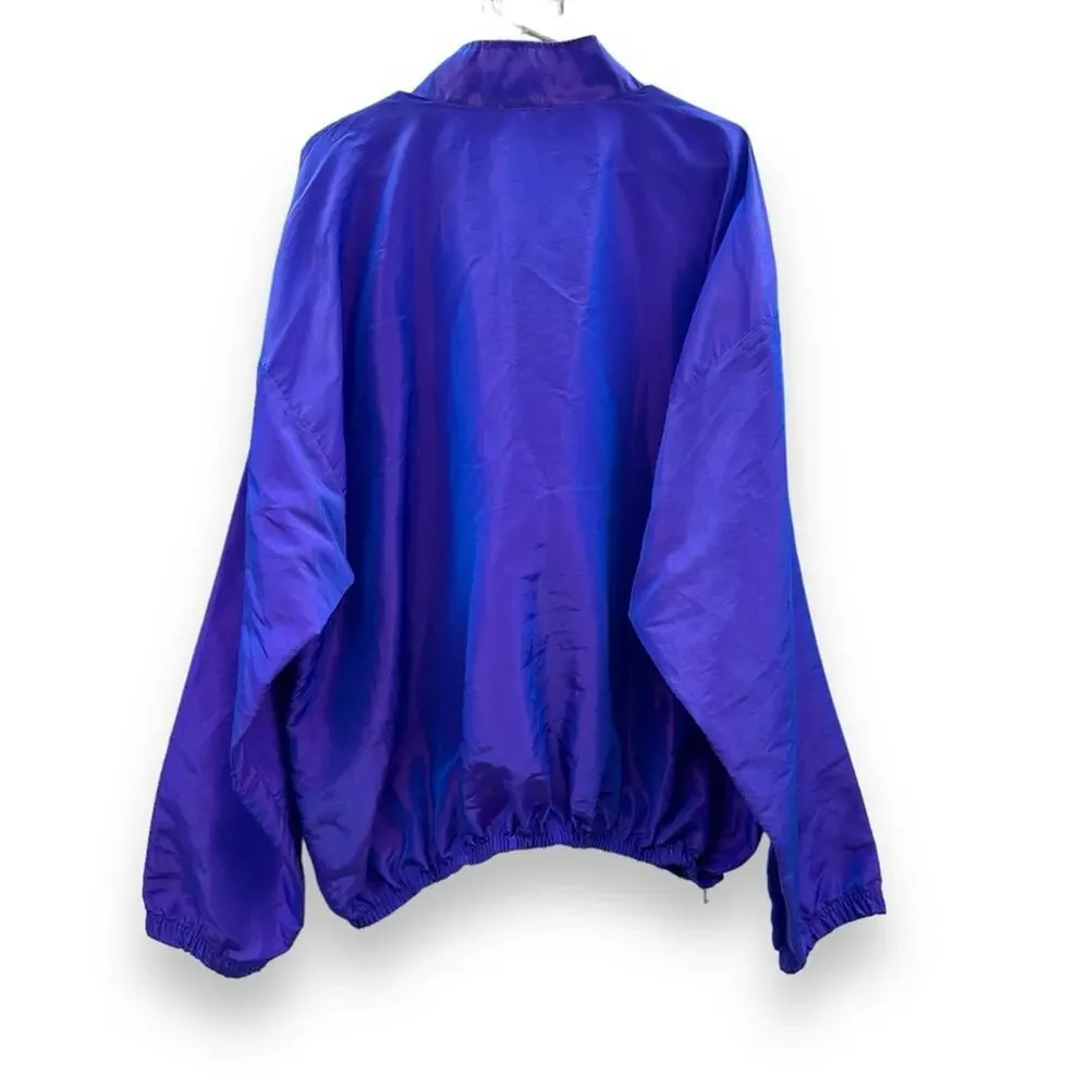 Vintage Harley Davidson Purple Jacket &‎ Pants Nylon Track Set Sz 2XL